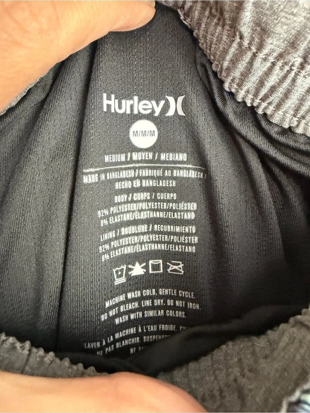 Hurley Swim Trunks Pineapple Print Stretch Size M